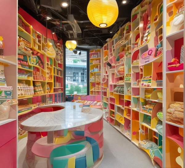 5平方餐饮零食店设计图，小空间里的零食天堂创意方案